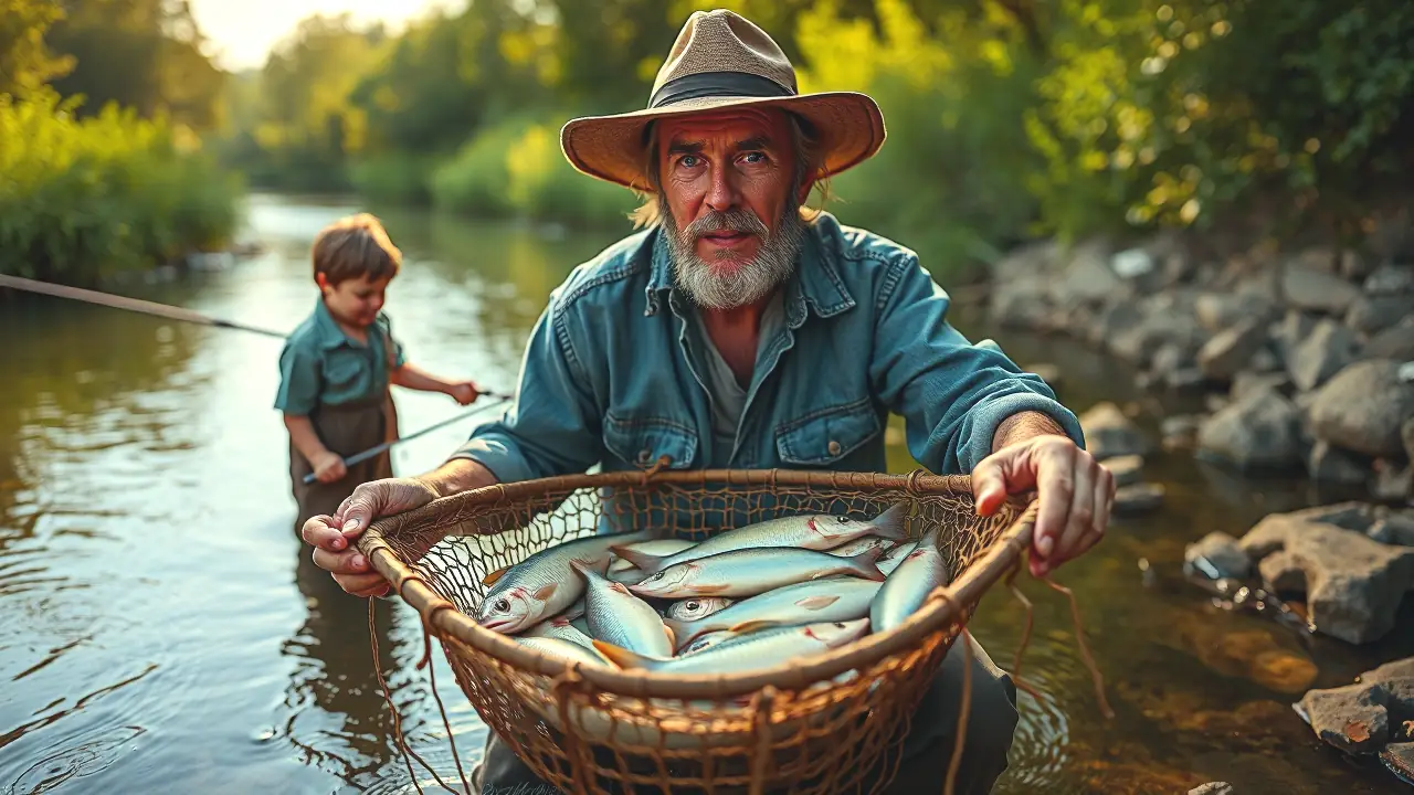 Un pescador español captura la vida en el río