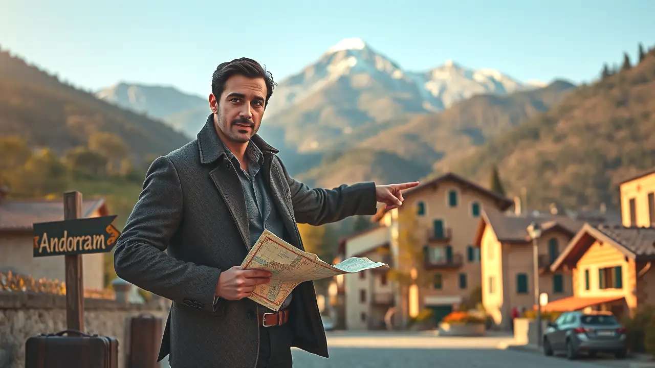 Un hombre en Andorra guía hacia la aventura