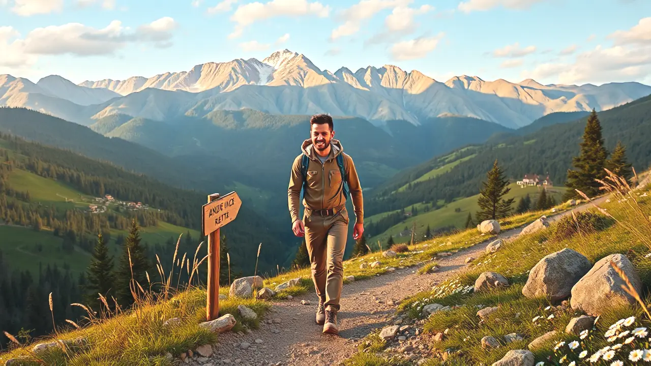 Andorra la Vella: Descubre las Sehenswürdigkeiten Andorranas 3 Un hombre en Andorra disfruta la montaña
