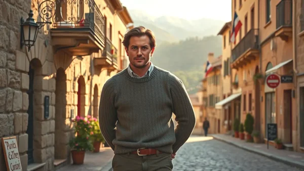 Un hombre andorrano contemplativo en Andorra la Vella