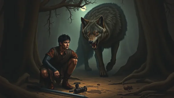 Un hombre vulnerable se enfrenta a la amenaza del lobo