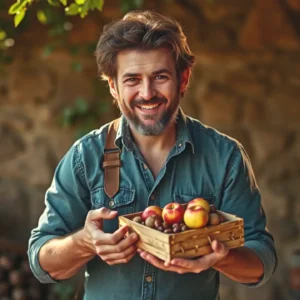 Un hombre español sonriente captura la esencia rural