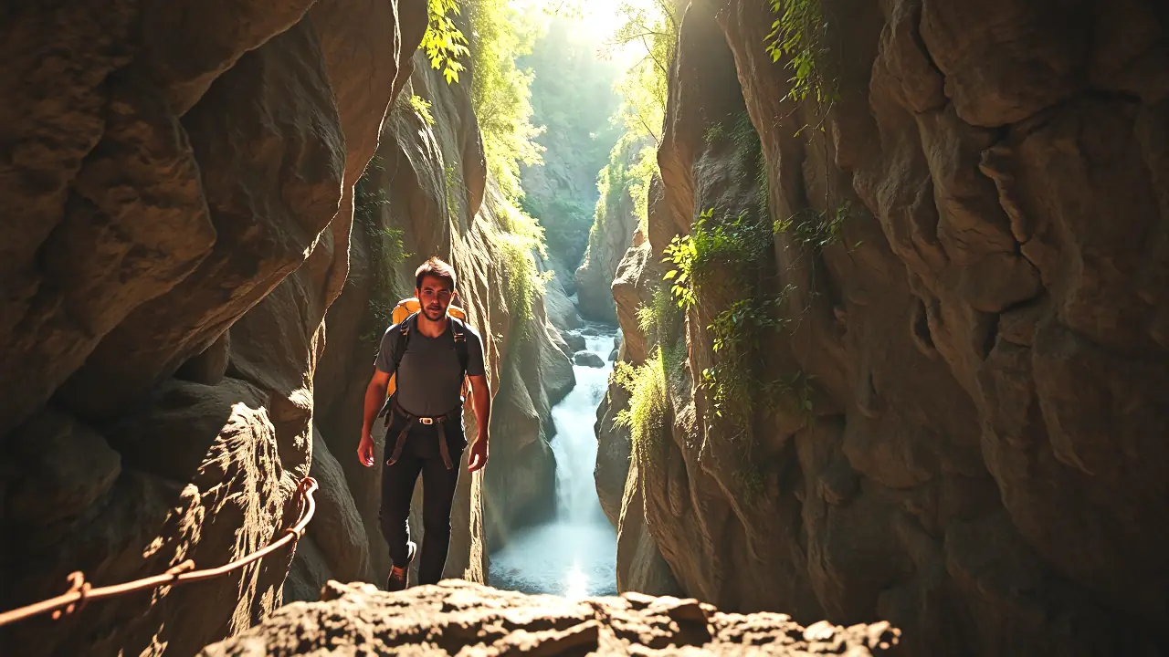Un fotógrafo captura la aventura en el cañón