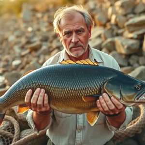 Un pescador español captura un enorme pez
