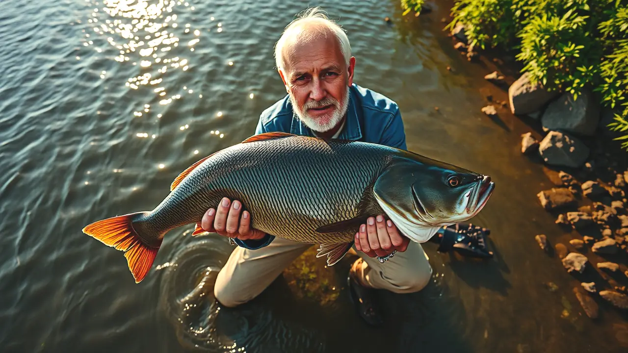 Un pescador español captura un enorme pez