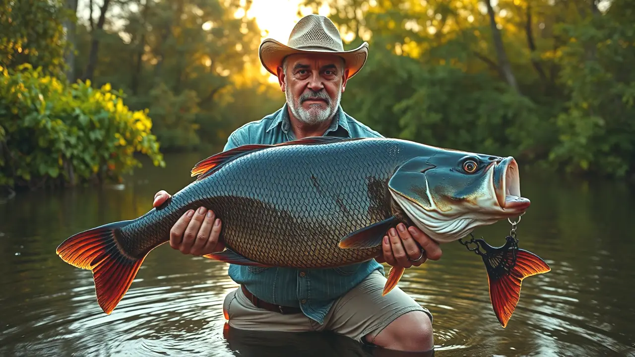 Un pescador español captura un enorme pez