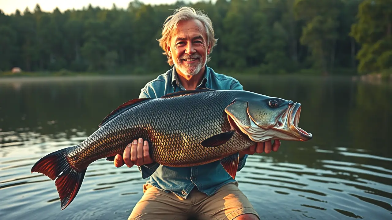 Un pescador español captura un enorme pez