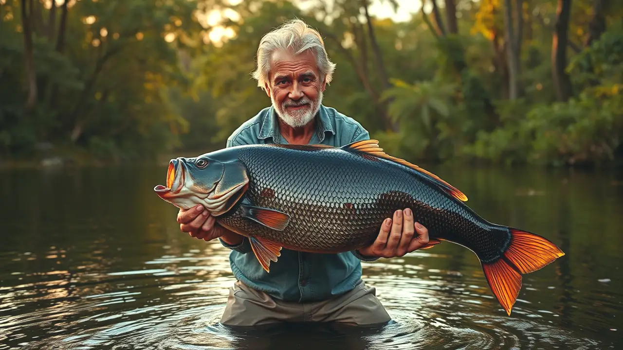 Un pescador español captura un enorme pez