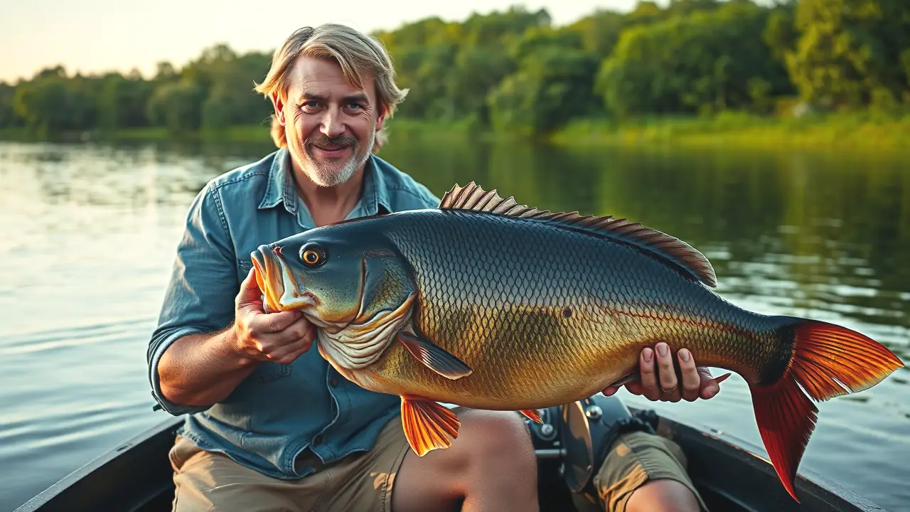 Un pescador español captura un enorme pez