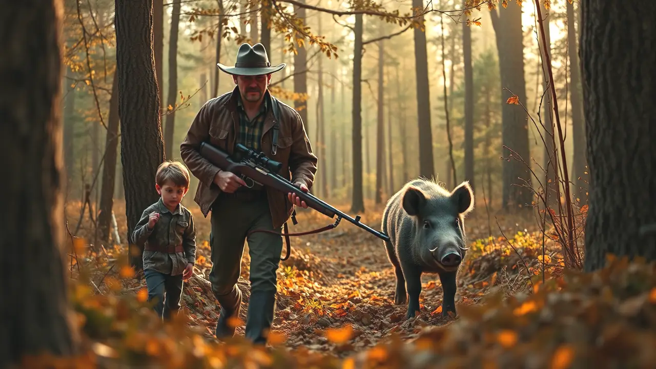 Calibre 17 HMR para Jabali: ¡Caza Inolvidable! 4 Un cazador español contempla el ciervo en bosque