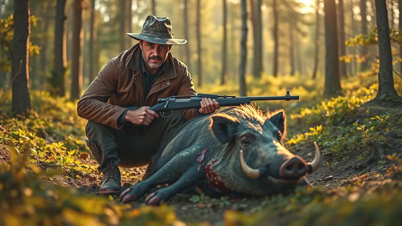 Calibre 17 HMR para Jabali: ¡Caza Inolvidable! 2 Un cazador español triunfa en el bosque