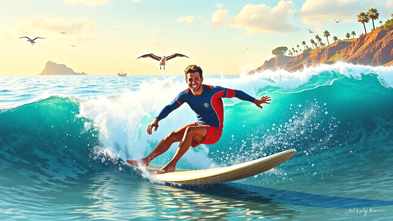 Un surfista español captura la energía del océano