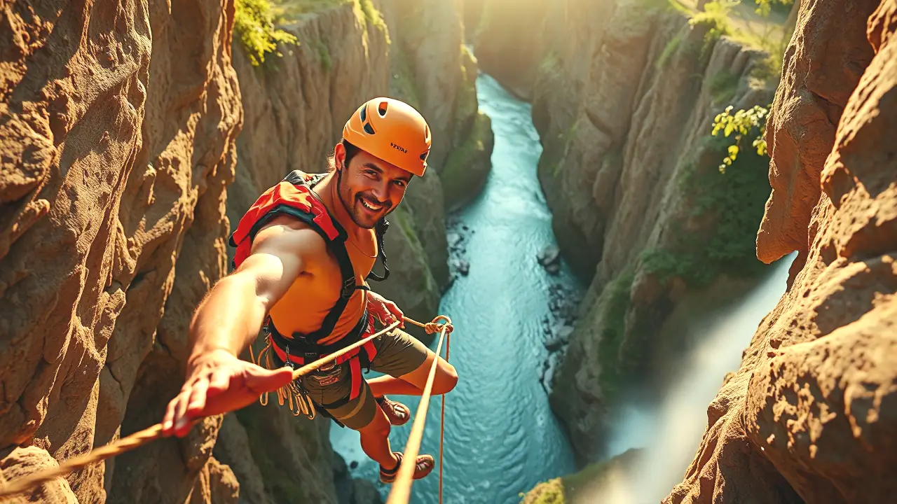 Un fotógrafo captura la aventura en un cañón español