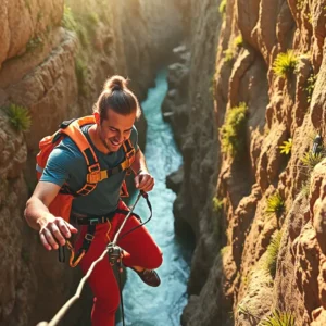 Un fotógrafo captura la aventura en un cañón español