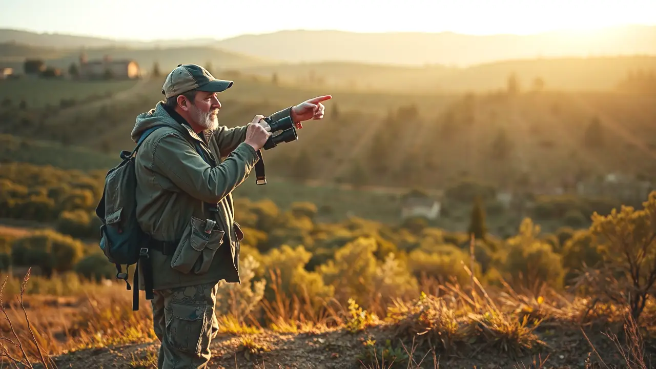 Un cazador observa el paisaje valenciano