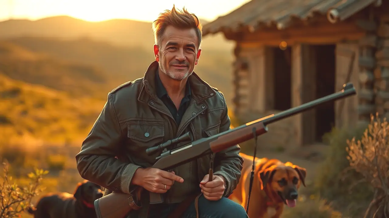 Un hombre español confiado en la luz dorada