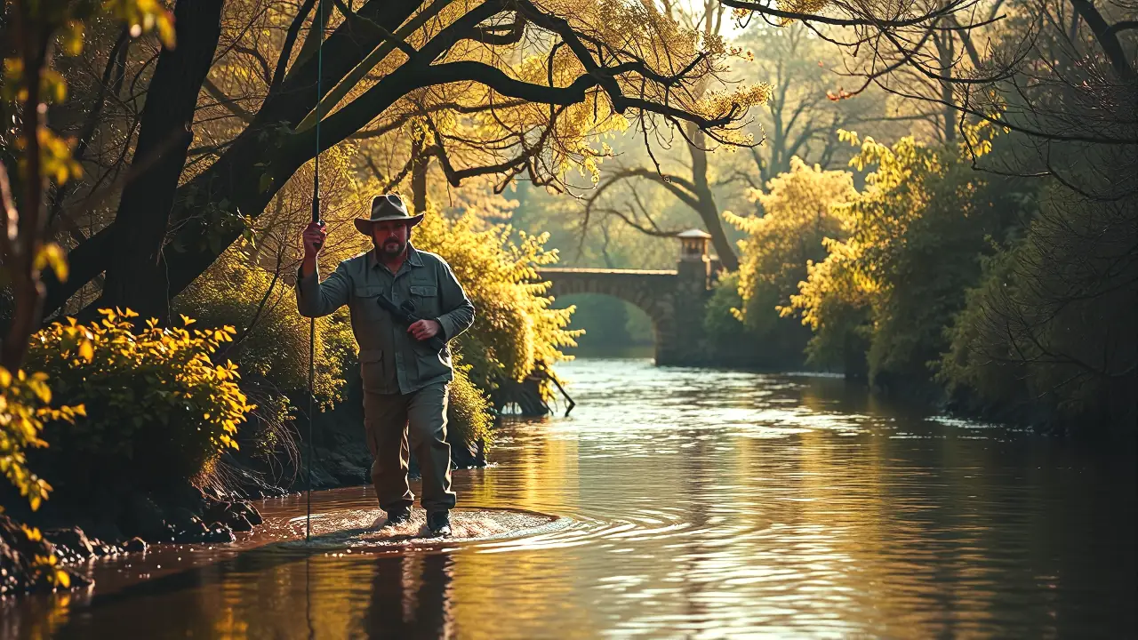 Un cazador observa la naturaleza en Iberia