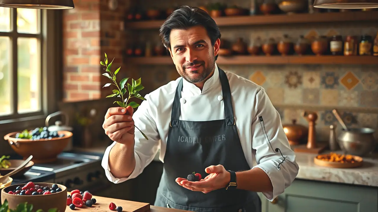 Como Cocinar Corzo: 7 Ideas para Chefs Expertos 5 Un chef español ofrece su creación culinaria con arte