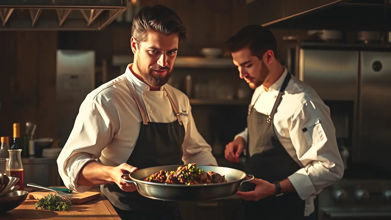 Como Cocinar Corzo: 7 Ideas para Chefs Expertos 6 Un chef español captura venado en luz dorada