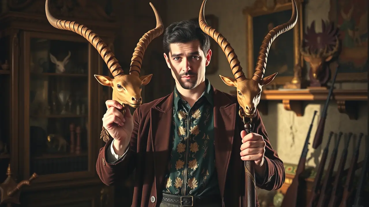 Corzos Con Peluca: Los 10 Mejores Trofeos Ibéricos 2 Un hombre español orgulloso exhibe su trofeo