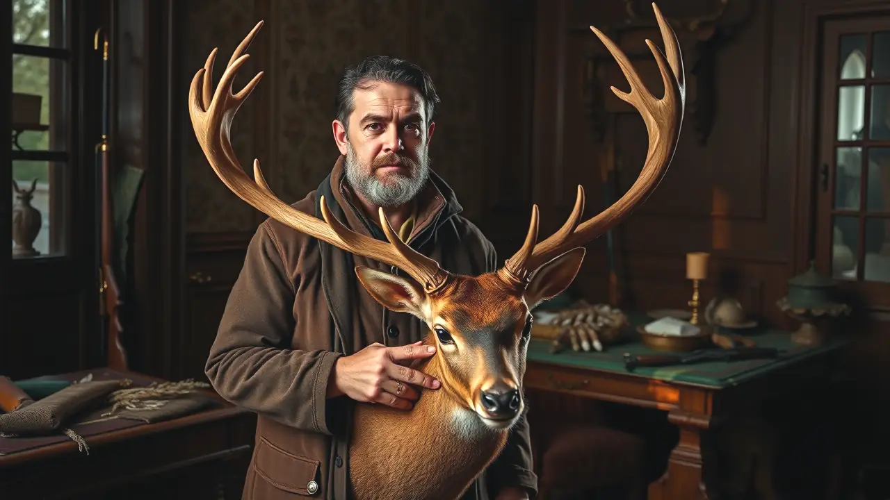 Corzos Con Peluca: Los 10 Mejores Trofeos Ibéricos 4 Un cazador español presenta su trofeo en estudio
