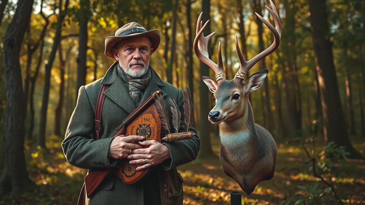 Corzos Con Peluca: Los 10 Mejores Trofeos Ibéricos 3 Un cazador orgulloso exhibe su ciervo en España