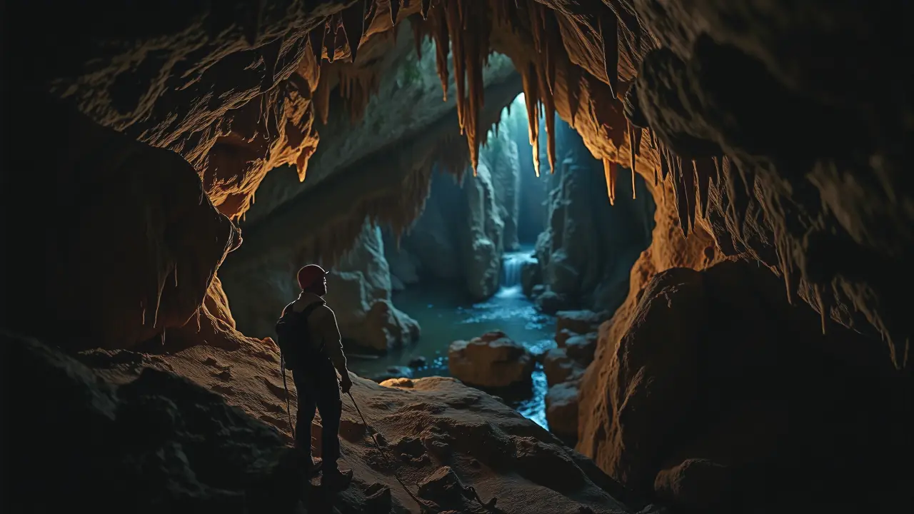 Un explorador captura la belleza subterránea y el peligro