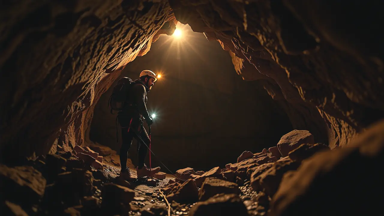 Un fotógrafo captura la aventura en una cueva