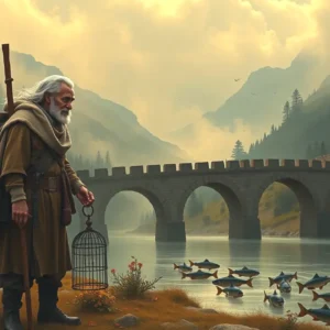 Un hombre español contempla la naturaleza melancólica