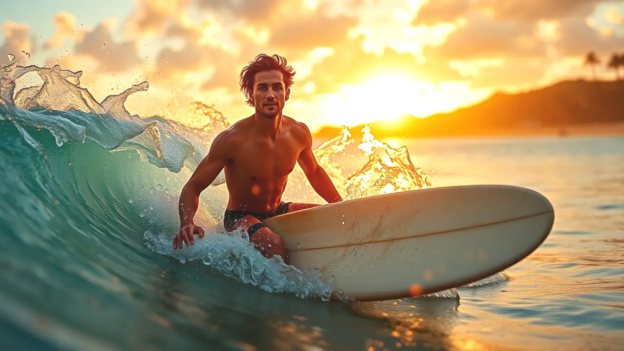 Surfing profesional se documenta con fotografía vibrante y realista