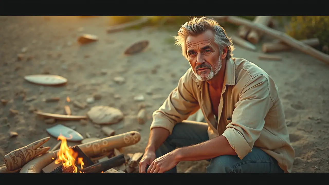 Un hombre sabio contempla el océano pasado