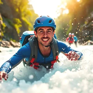 Un fotógrafo captura la adrenalina en el río
