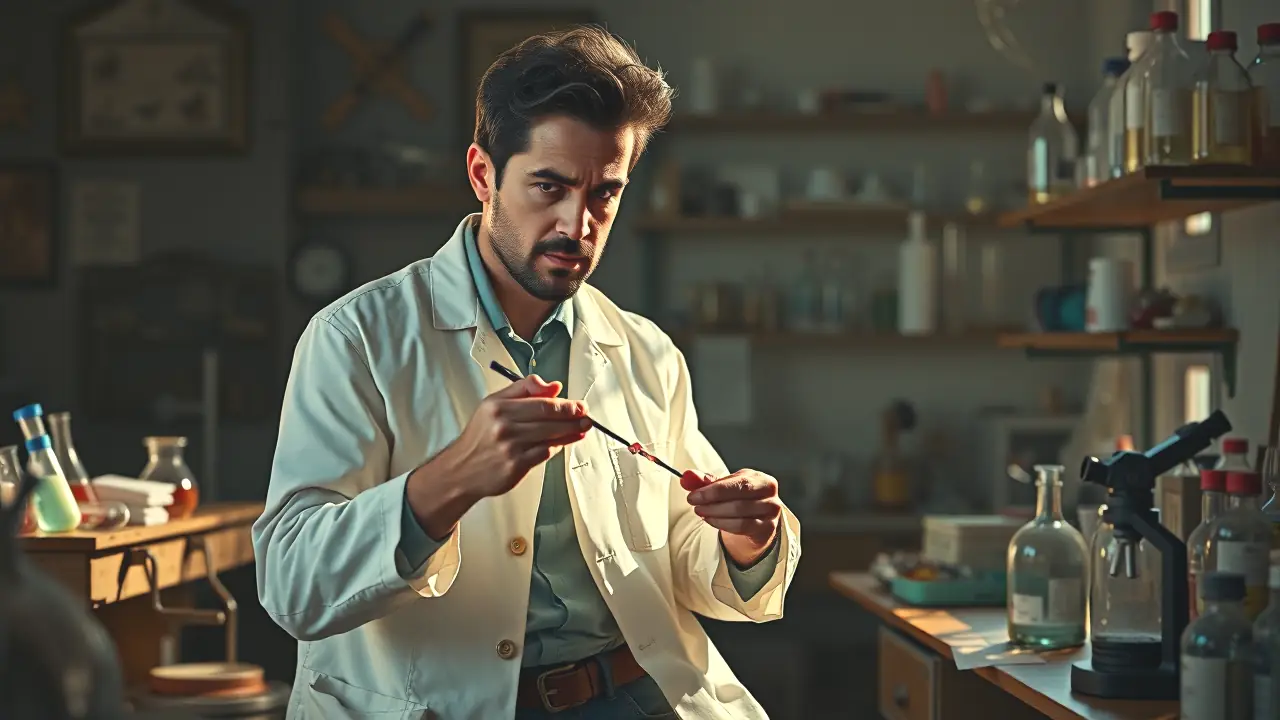 Un médico español examina parásitos en laboratorio