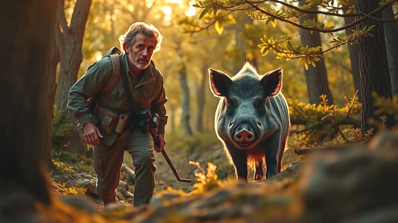 Jabalíes Medallas de Oro: Mapa Ibérico del Gran Trofeo 3 Un cazador español captura un jabalí majestuoso