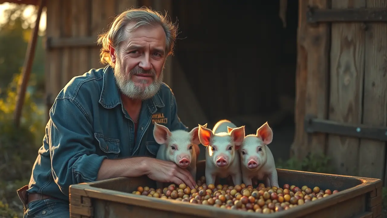 Un granjero español contempla su vida en luz dorada