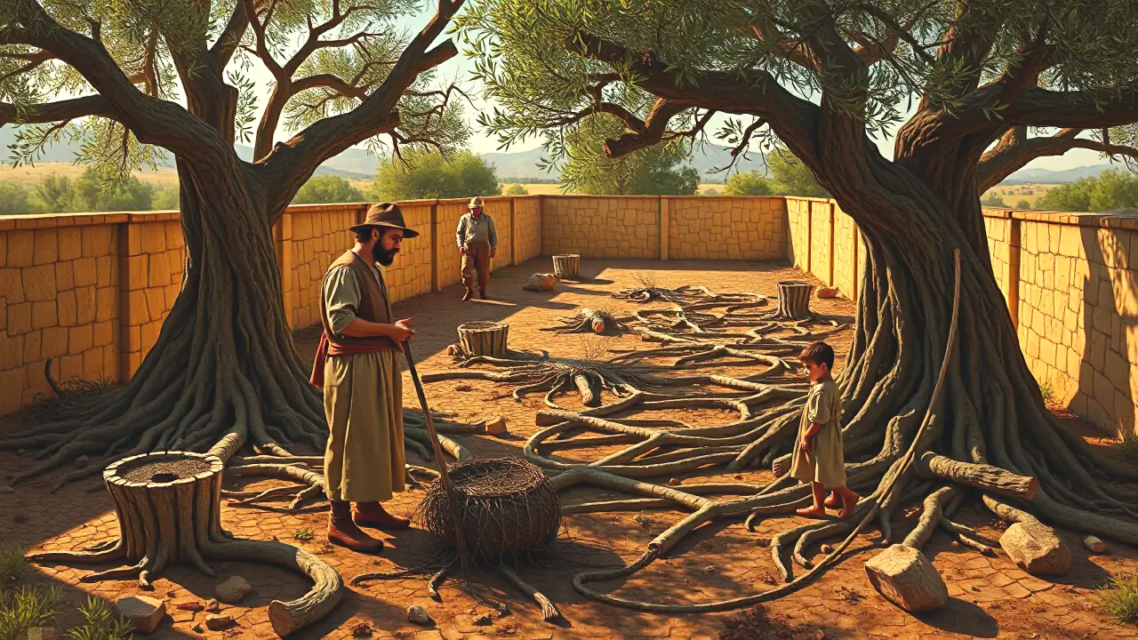 Un pastor pensativo ayuda en la tierra española