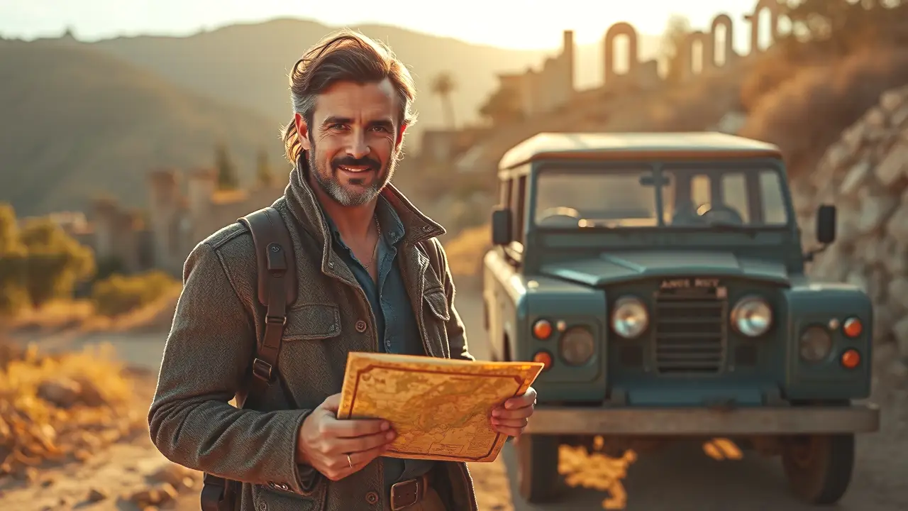 Un hombre elegante explora España con nostalgia