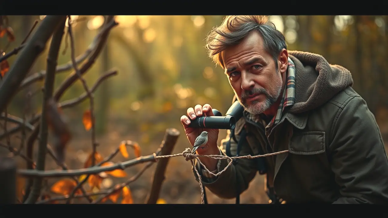 Un cazador captura una trágica escena rural