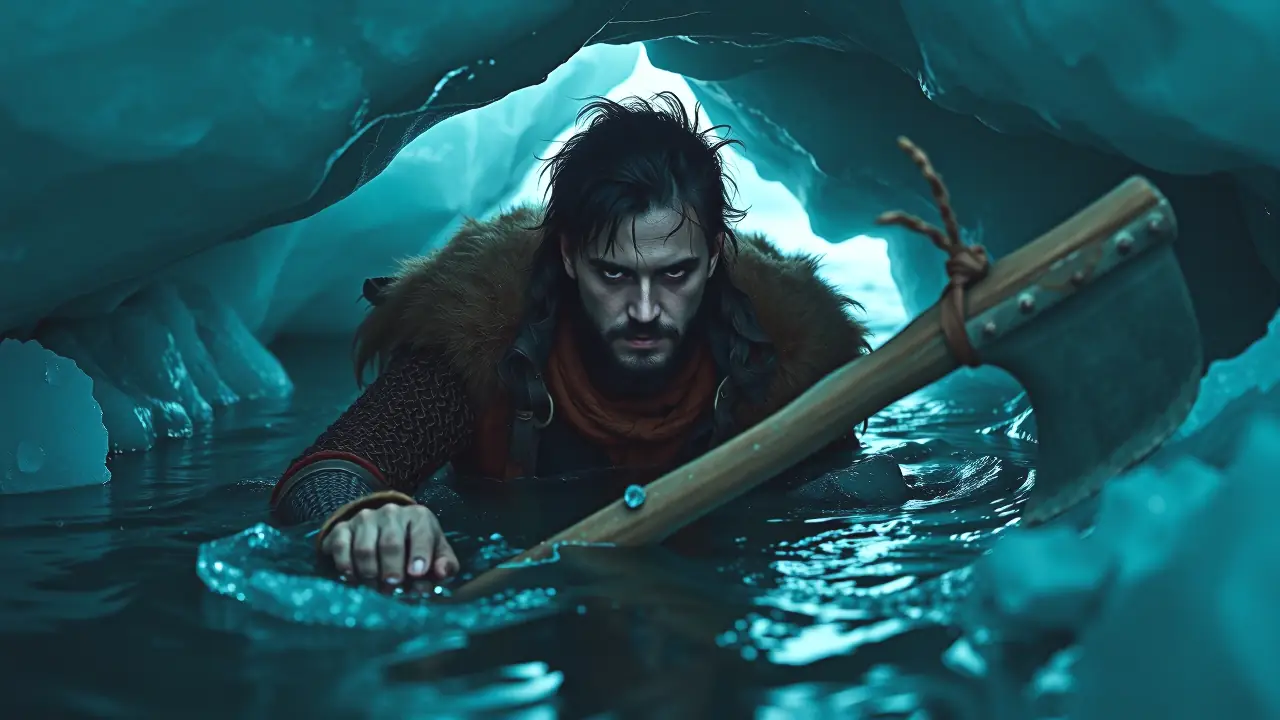 Un guerrero helado enfrenta el peligro glacial