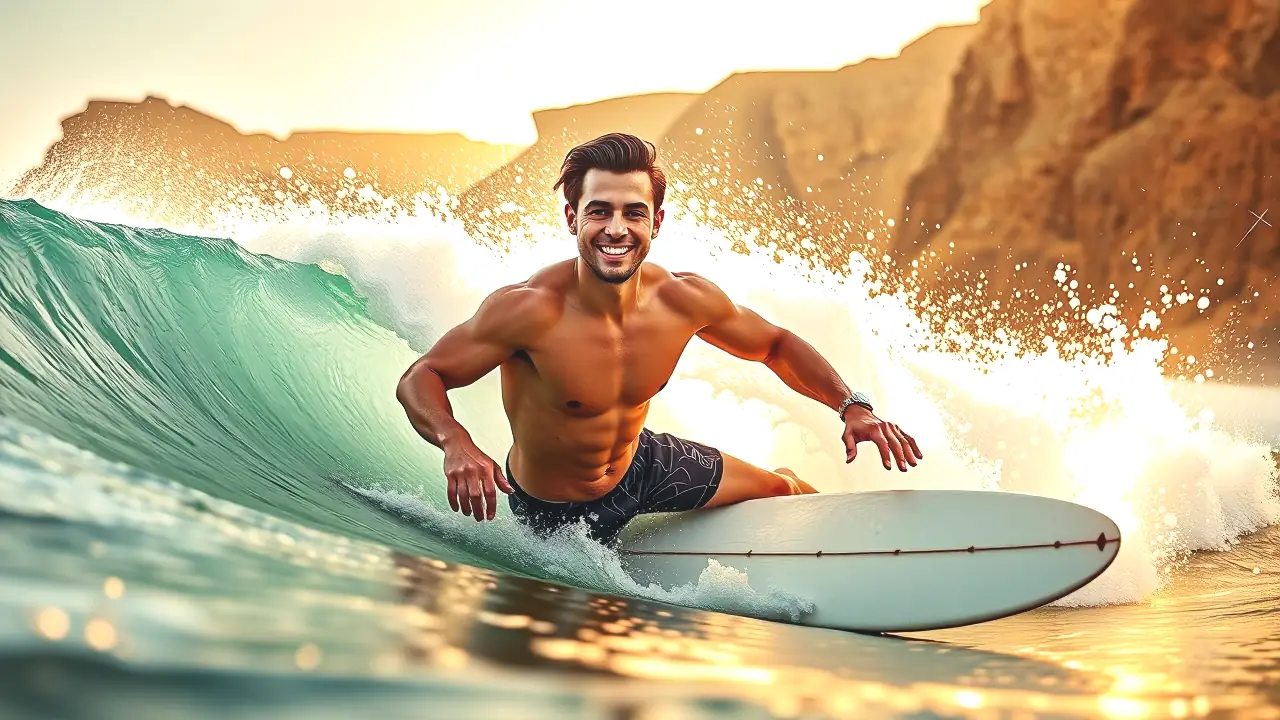 Surfista en Madeira captura la aventura oceánica