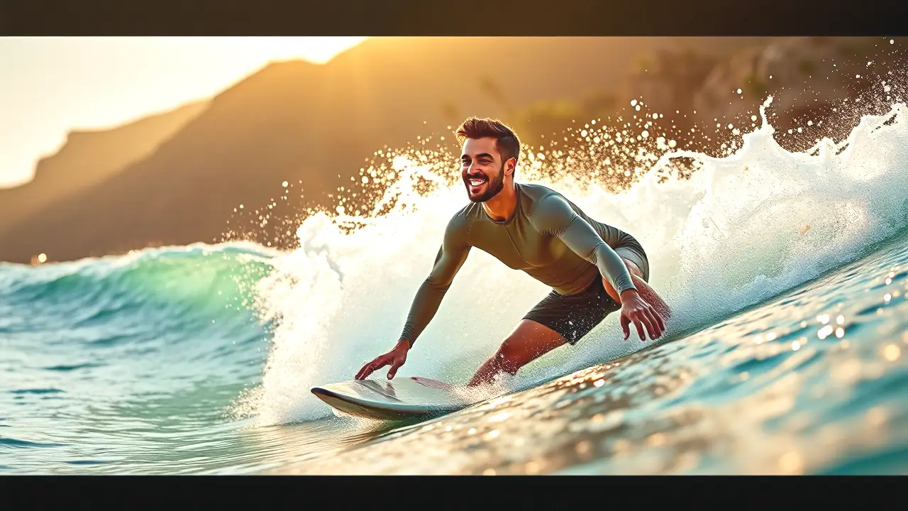 Surfista en Madeira captura la aventura oceánica