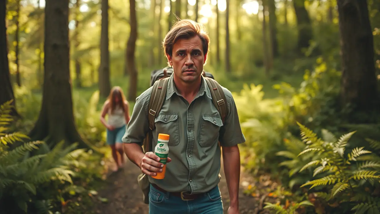 Un hombre español tranquilo fotografía la naturaleza