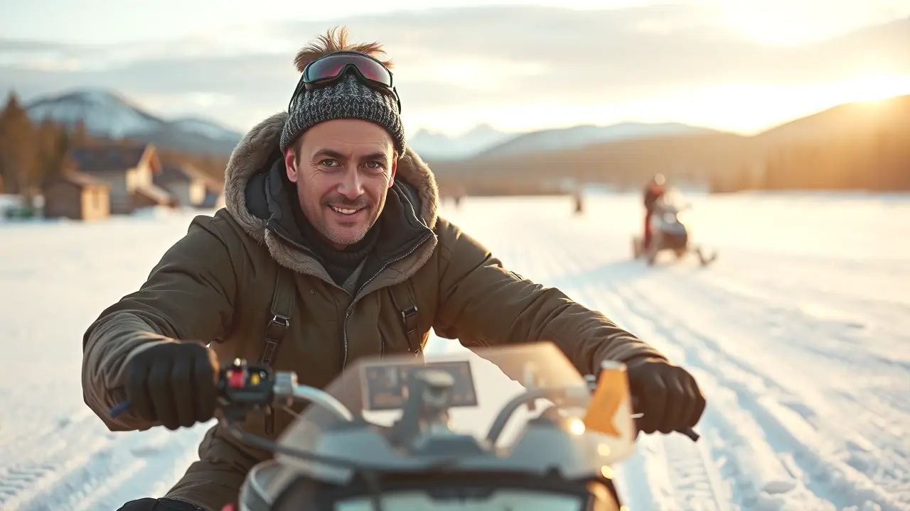Un fotógrafo captura la aventura invernal en nieve