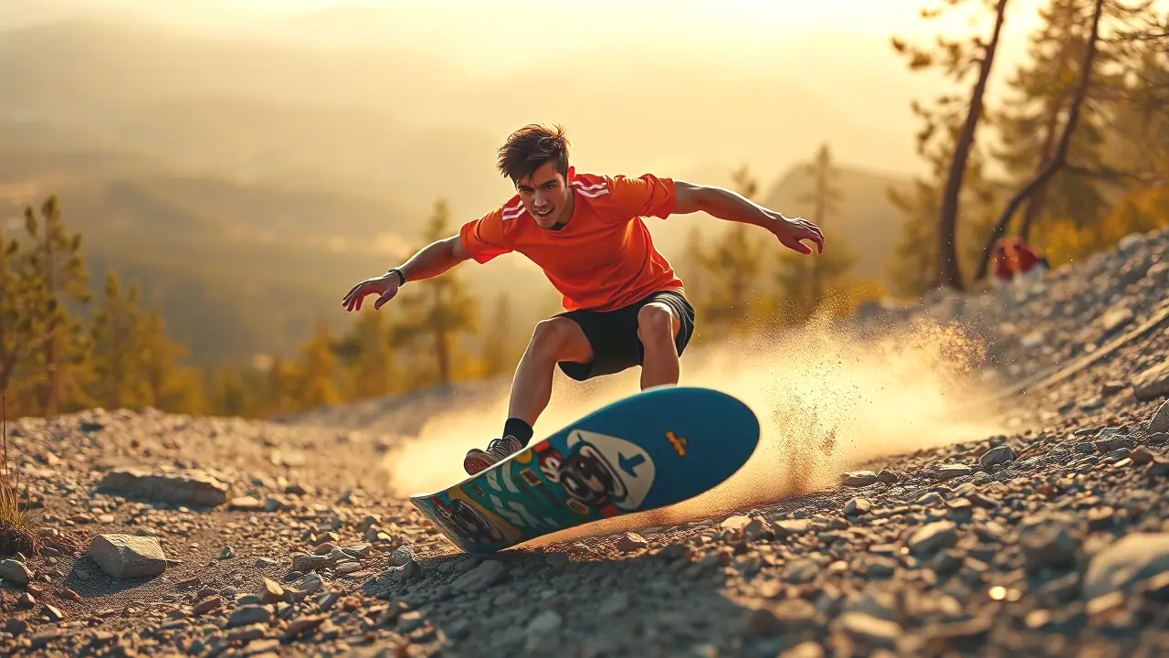 Un fotógrafo captura la acción en la montaña