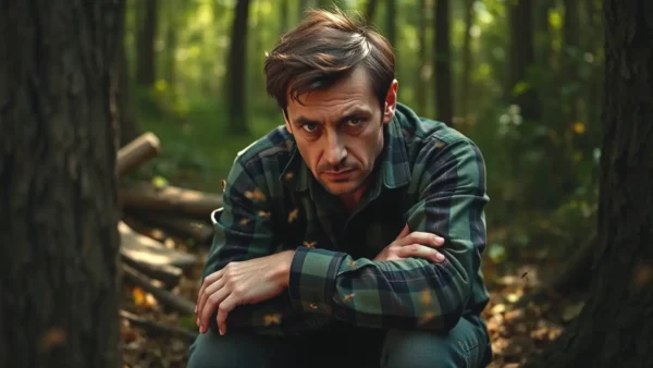 Un cazador español contempla abrumado a las avispas