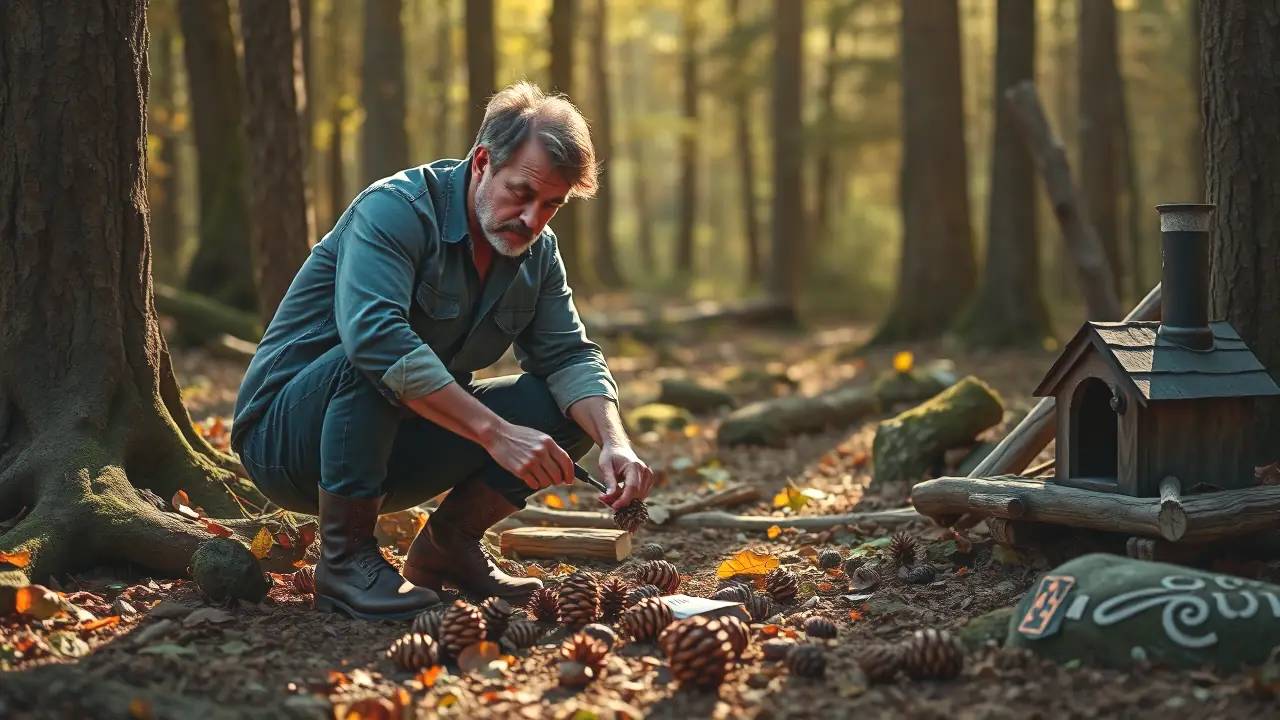 Un hombre contempla la naturaleza y la burocracia