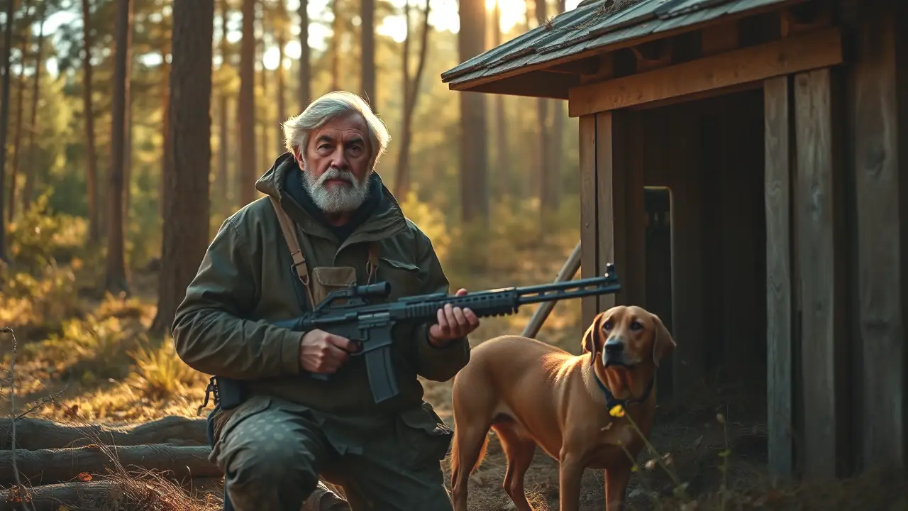 Orden de Vedas Cataluña: Caza 2025-2026, Nuevas Reglas 4 Un cazador español contempla el bosque otoñal
