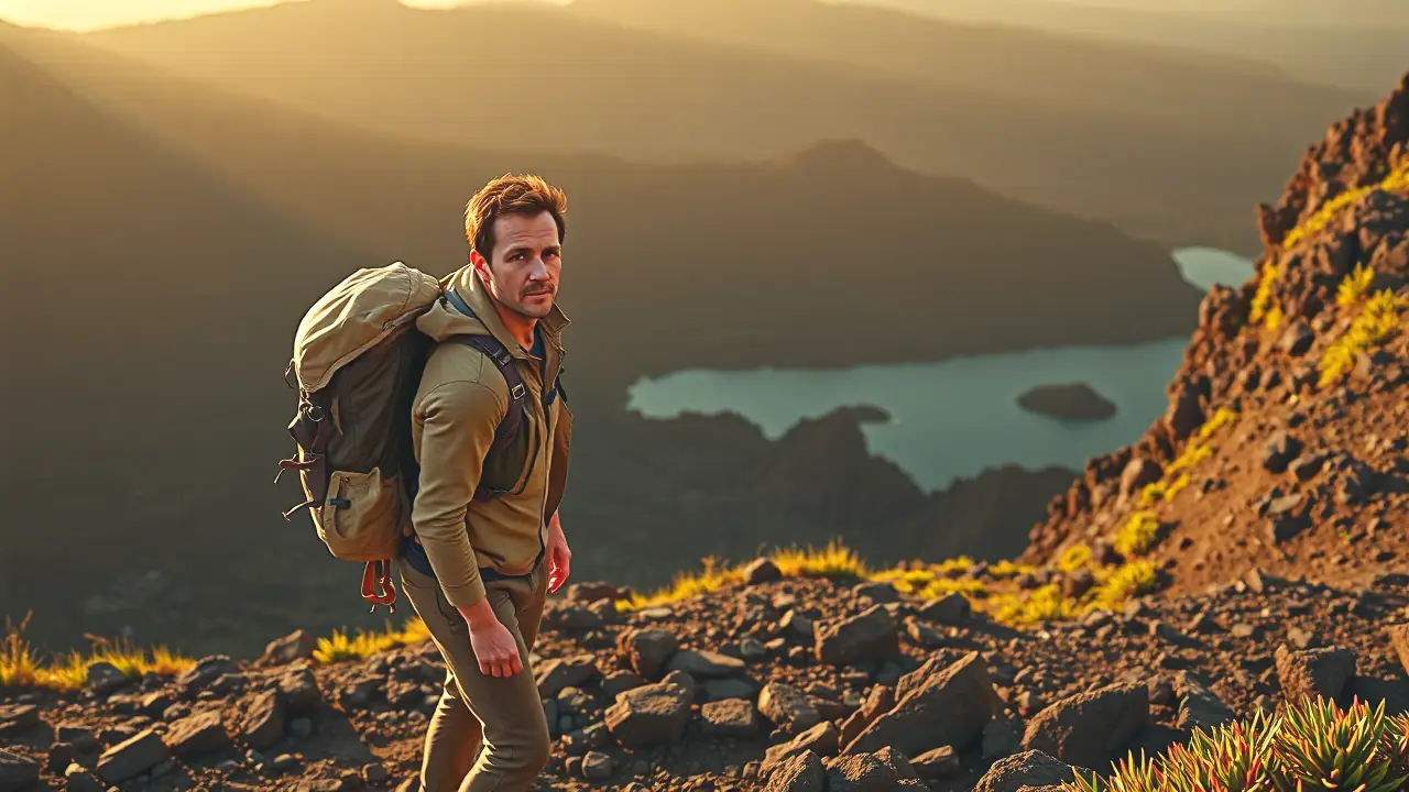 Senderismo en Paisajes Canarios: Volcanes y Aventura Única 3 Un fotógrafo captura la aventura en un volcán