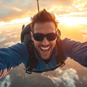Un saltador solitario captura libertad en el cielo