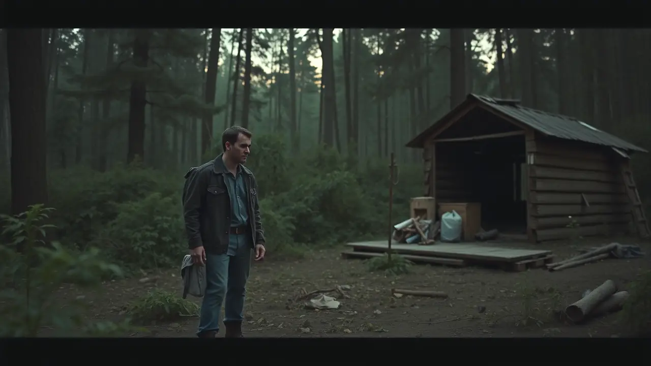 Un hombre solitario busca esperanza en la ruina